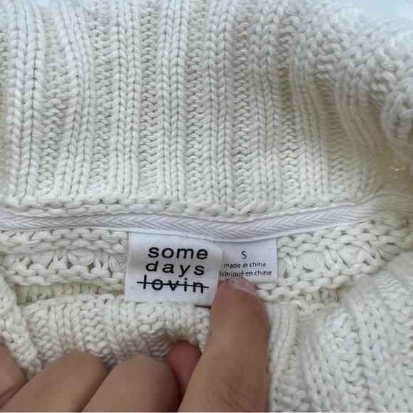 some days lovin women’s white beige turtleneck sweater S L116-15 - Picture 5 of 5